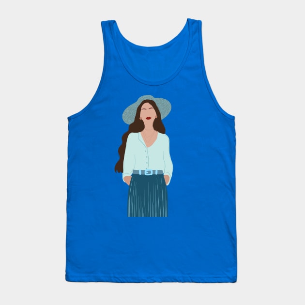 Woman at the beach 6 Tank Top by Miruna Mares